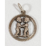 Zilveren hanger (800) sterrenbeeld tweeling